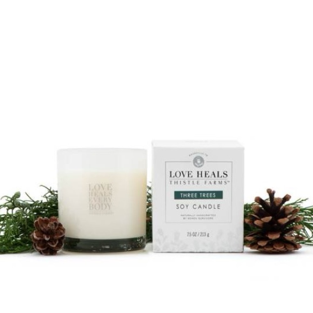Thistle Farms Holiday Candle- Three trees